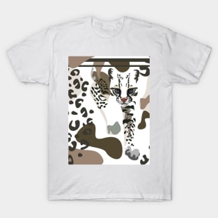 MINIMAL OCELOT PATTERN T-Shirt